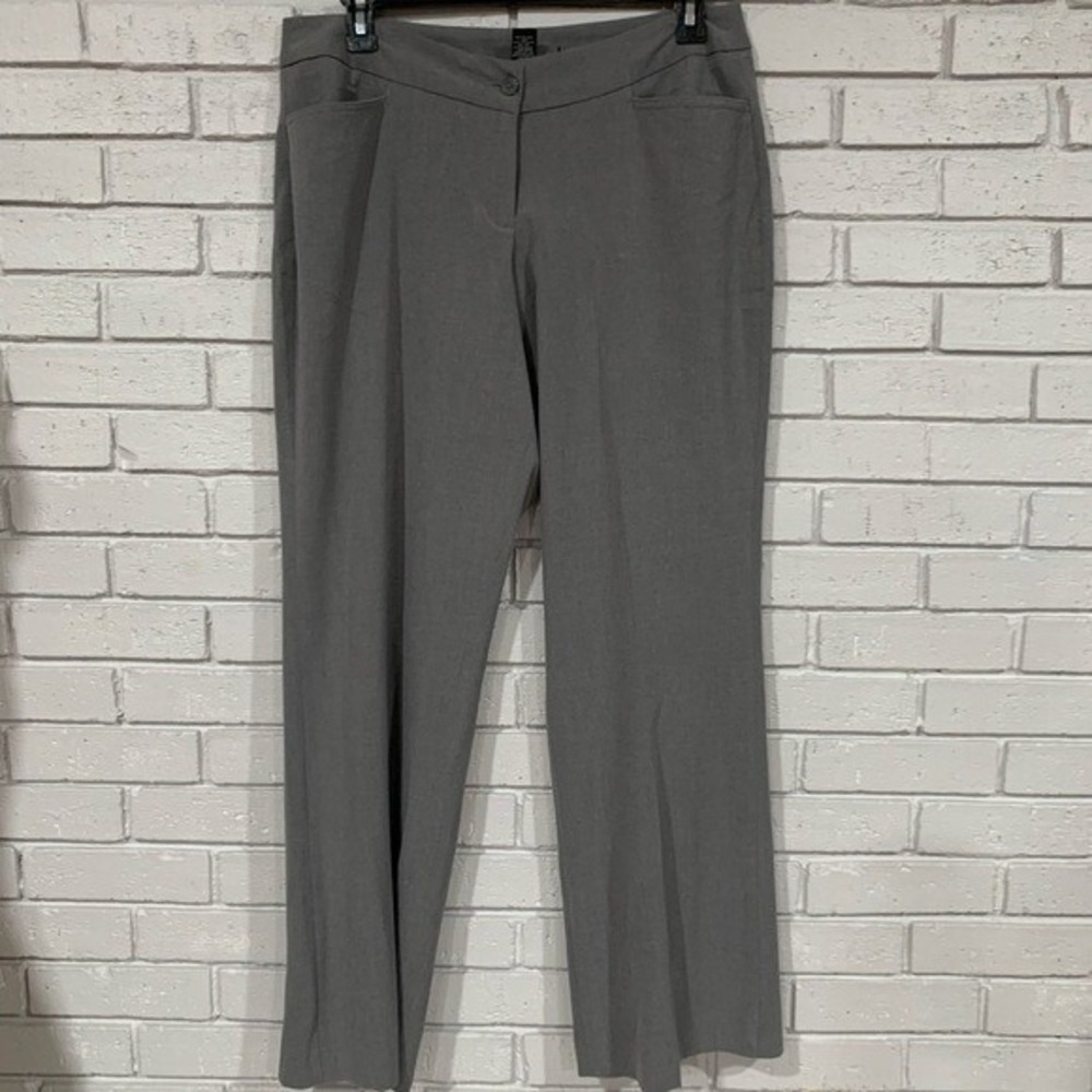 Banana Republic Martin Fit Grey Wool Blend Straight Leg Dress Pants Work Chic 8L
